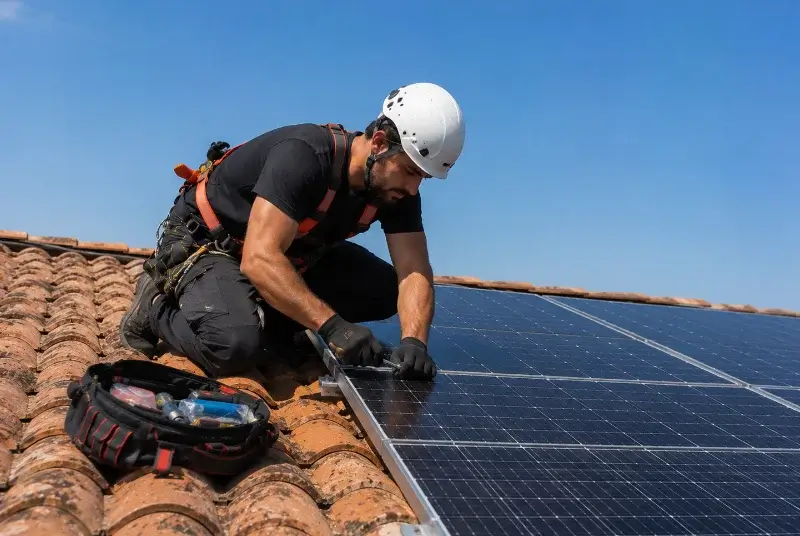 Maintenance et monitoring de panneaux solaires à Aumessas